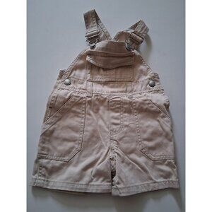 Old Navy Unisex Baby Khaki Shortalls Overalls 3-6 Months